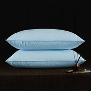 Luxury Goose Feather & Down Pillow Set – 2-Piece Premium Bed Pillow Inserts with 100% Cotton Shell