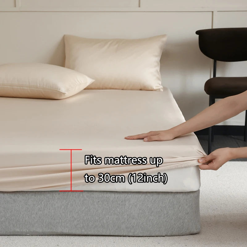 Premium Mulberry Silk Fitted Sheet - Luxury Hotel Quality Deep Pocket Design