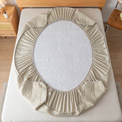 Ultrasonic Waterproof Embroidered Mattress Protector –  Elastic Band & Deep Pocket Design