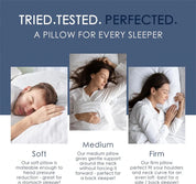 Luxury Goose Feather & Down Pillow Set – 2-Piece Premium Bed Pillow Inserts with 100% Cotton Shell