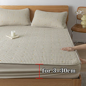 Ultrasonic Waterproof Embroidered Mattress Protector –  Elastic Band & Deep Pocket Design