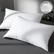 Luxury Goose Feather & Down Pillow Set – 2-Piece Premium Bed Pillow Inserts with 100% Cotton Shell