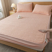 Ultrasonic Waterproof Embroidered Mattress Protector –  Elastic Band & Deep Pocket Design