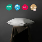Luxury Goose Feather & Down Pillow Set – 2-Piece Premium Bed Pillow Inserts with 100% Cotton Shell