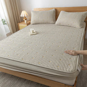 Ultrasonic Waterproof Embroidered Mattress Protector –  Elastic Band & Deep Pocket Design