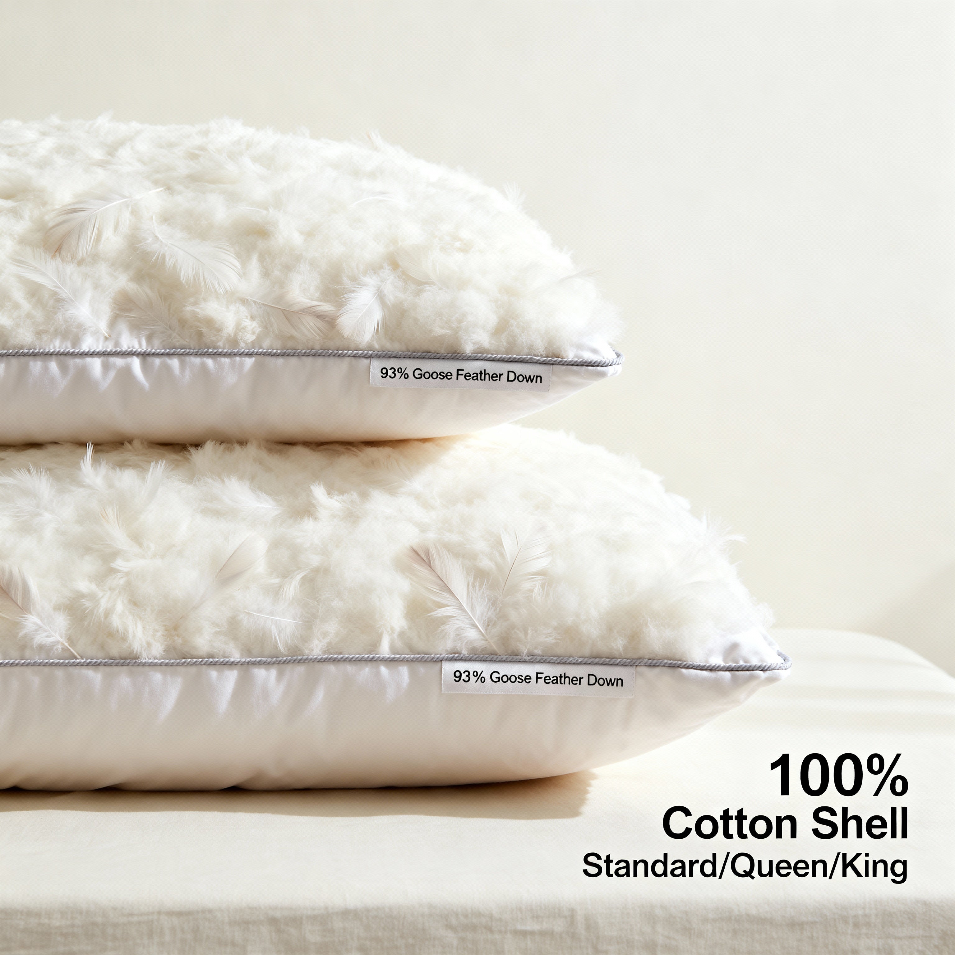 Goose Feather & Down Pillow Set